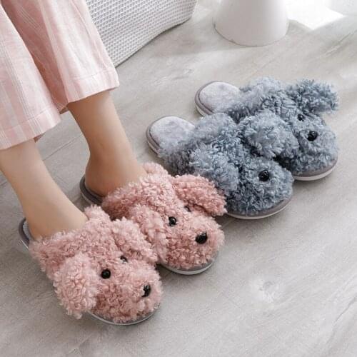 Winter Women Home House Indoor Warm Plush Animals Fluffy Slippers Cute Shoes Furry Slides Interior 2020 New