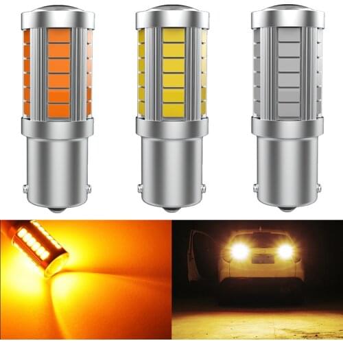 1pcs Canbus 1156 P21W BA15S 1157 BAY15D 3156 3157 7440 T20 992 7443 W21W LED Car Reversing lights Turn Signal Lights 33SMD 12V