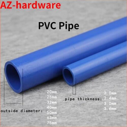 Red/White PVC Pipe OD 20mm 25mm 32mm 40mm 50mm 63mm Agriculture Garden Irrigation Tube Fish Tank Water Pipe 40-50cm 1 Pcs
