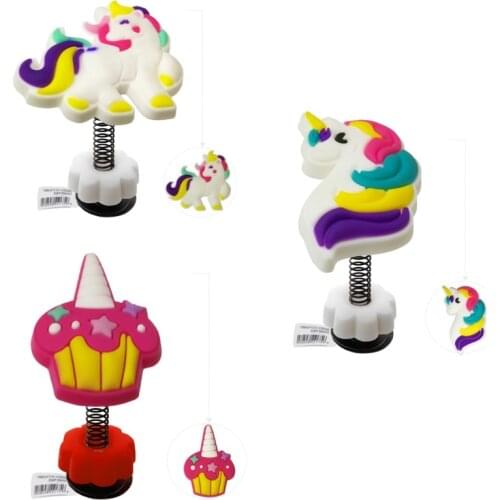 1pc Unicorns High Quality Standing Spring Shoe Charms Shoe Accessories Decorations For Kids Children Croc Silicone Bracelets