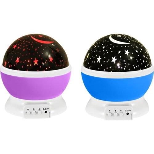 1Pcs LED Rotating Night Light Projector Starry Sky Star Master Projection Lamp Children Room Decorated Lights