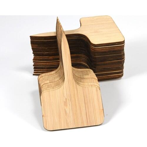 10/20PCS Bamboo Plant Labels Eco-Friendly Wooden Plant Sign Tags for Bonsai Seed Potted Herbs Flowers Tool Garden Sign