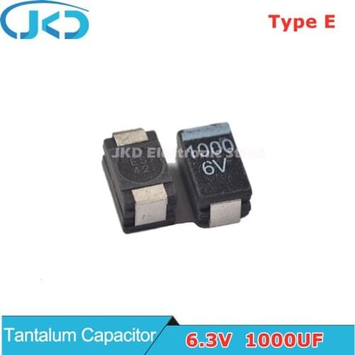 10pcs 6.3V 1000UF SMD Tantalum Capacitor Type E 7343 E7343 1000UF6.3V 6.3V1000UF 108 Original