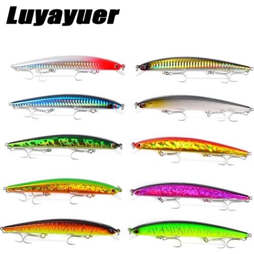 10Pcs Set Of Longer 12.5cm 13.5g Artificial Laser Plastic Hard Bait Crankbait Pike Treble Hooks tackle Swim Bait Fishing Pesca
