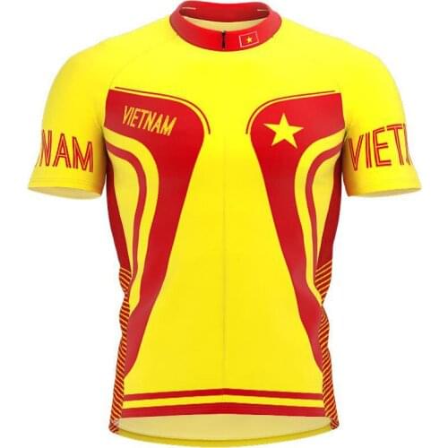 2021 new vietnam mens full zipper bicycle short-sleeved cycling jersey