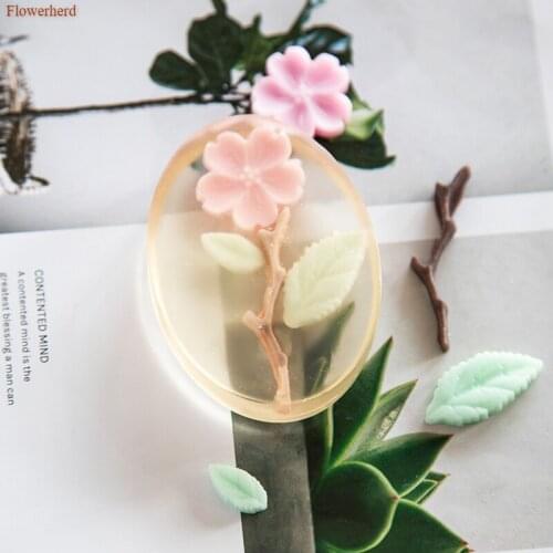 3d Flower Silicone Mold 1 Set Flower Leaves Branch Fondant Cake Silicone Mold Cake Decors Handmade Soap Mold DIY Chocolate Mold