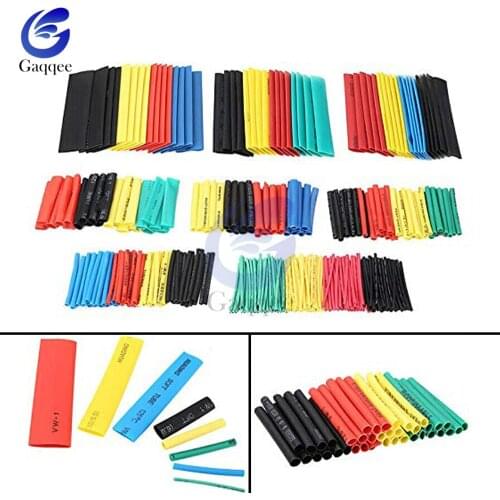 400PCS/Lot Polyolefin Heat Shrink Tube Set 8 Sizes 1-14mm 2:1 Heat Shrink Tubing Insulation Shrinkable Tube Wire Cable