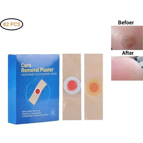 42 Pcs Painless Corn Removal Foot Corn Remover Calluses Plantar Warts Thorn Pain Relief Plaster Foot Care Sticker New Products
