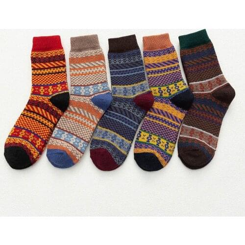 5pairs/Lot Wholesale New Womens Soft Thick Retro Fashion Casual Wool High Quality Cotton Socks