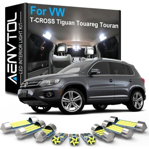AENVTOL Canbus For Volkswagen VW TCROSS C11 Tiguan 5N AD1 Touareg 7L 7P Touran 1T1 1T2 1T3 5T1 Interior Dome Read Lighting LED