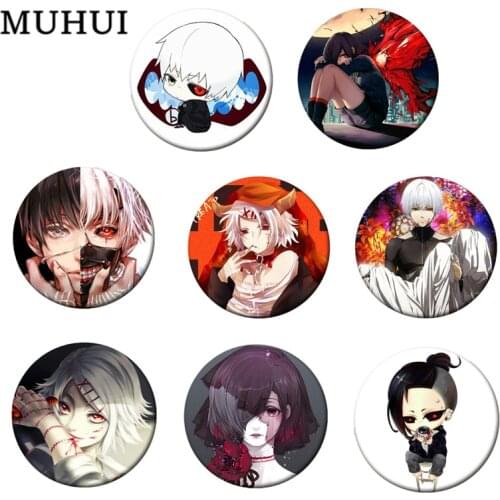 Free Shipping 58mm Anime Tokyo Ghoul Brooch Pin Cosplay Badge Accessories For Clothes Backpack Decoration gift