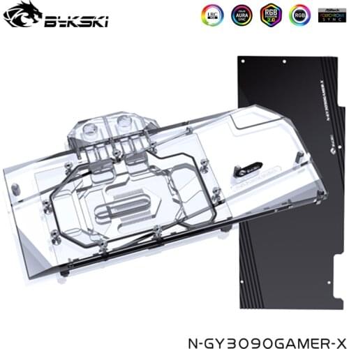 Bykski GPU Water Block for GALAXY Geforce RTX 3090/3080 GAMER OC, with Watercooler Backplate, N-GY3090GAMER-X cooler