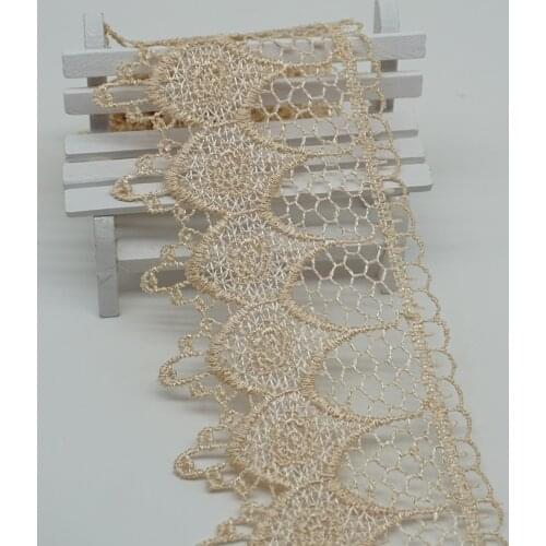 Cusack 3 yards 8.5 cm Lace Trims Ribbon for Garment Home Textiles Trimmings Ribbon Beige Lace Fabric