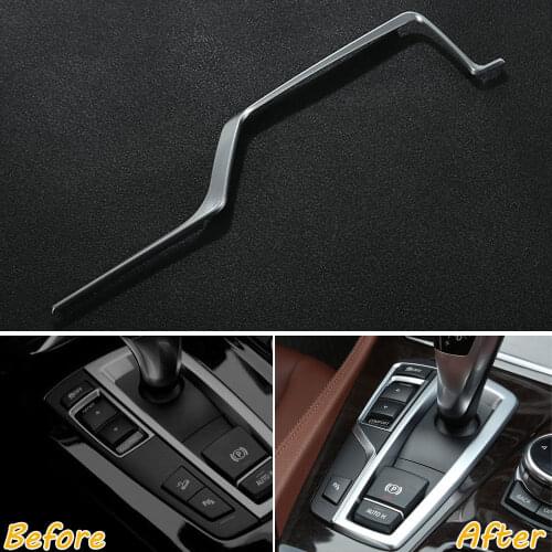 Interior Car Gear Shift Box Decoration Cover Trim ABS Strip Sticker Fit For 2009-2017 BMW 5 Series / 2011-2016 X3 X4 Car-styling