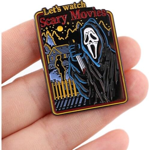 DZ2436 Halloween Badges Horror Movie Collection Enamel Lapel Pin Pins for Clothes backpacks Decoration Jewelry Accessories Gifts