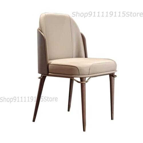 Customized Italian Light Luxury Post Modern Dining Chair Reception Office Chair Sales Department Hotel Negotiation Chair Double