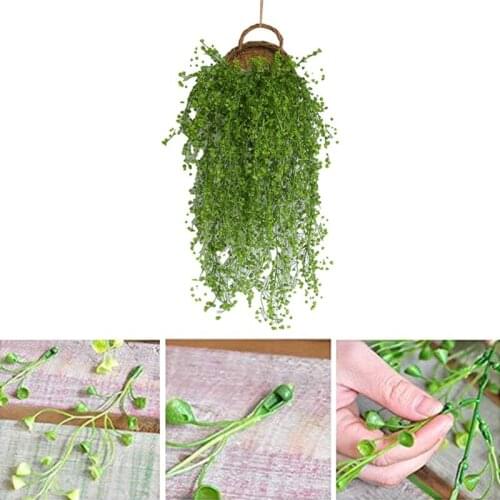 80cm Artificial Simulation Plant Fake Flower Silk Flower Rattan Hanging Wreath Plant Family Garden Wedding Wall Decoration