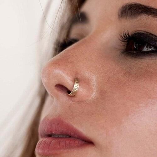 New luxury exquisite S925 body puncture geometric jewelry ladies engagement wedding gift nose ring nose nail