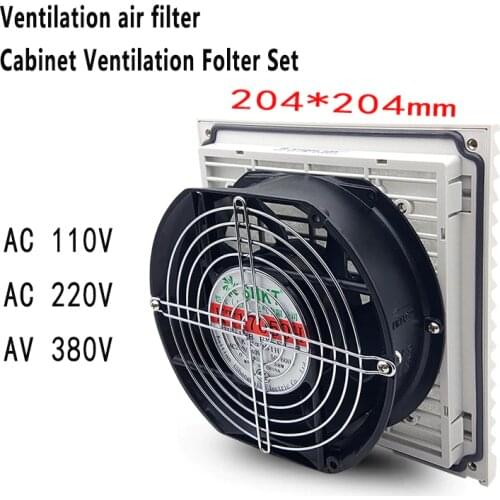 Double Ball Bearing Fan Ventilation Filter Set Grille Louvers Blower Exhaust Ventilation System Fan Filter With Fan