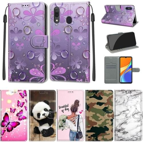Flip Leather Case For Samsung Galaxy A30 Case Wallet Card Holder Stand Book Cover For Samsung Galaxy A20 Raindrop Pattern