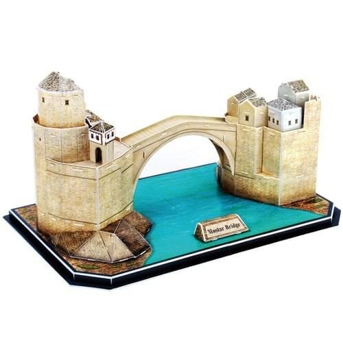 Cubic Fun 3D 64 Piece Puzzle Mostar Bridge