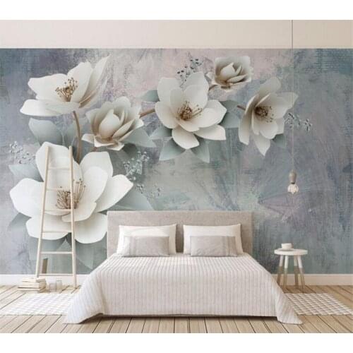 Customized wallpaper new 3d embossed color carving flower simple TV background wall fashion oil painting decorative paper Обои