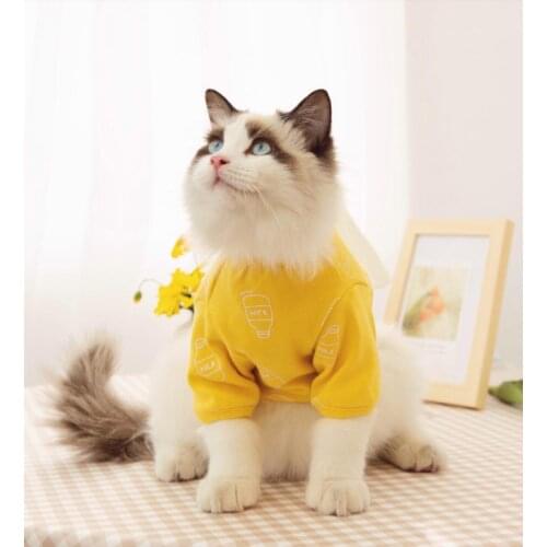 Cat Clothes Cotton Pet Clothing For Small Medium Dogs Vest Shirt