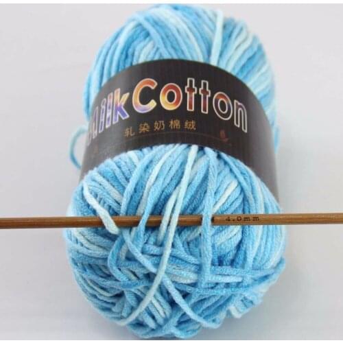 Sale 1 Ballx50g Soft Cotton Baby Yarn Handdyed Colorful Socks Yarn 2075-A