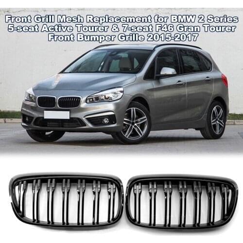 Front Grill Mesh F45 Black for BMW 2 Series 5-seat Active Tourer & 7-seat F46 Gran Tourer Front Bumper Grille 2015-2017