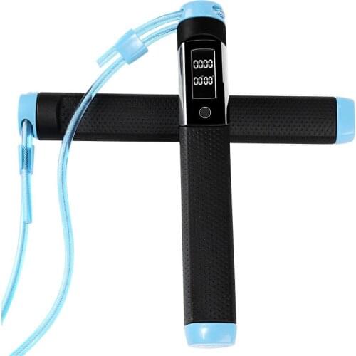 Electronic Counting Steel Wire Skipping Rope ABS Bearing No Resistance Test Test Skipping Rope Counting Exercise Machine XB