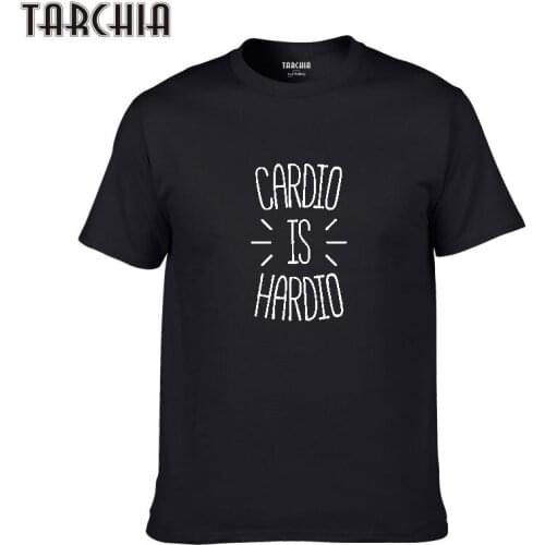 TARCHIA 2021 Mens T Shirt Plus New Casual Tshirt T-Shirts Fit Crew Neck T-shirt Boy Short Sleeve Cardio Is Hardio Shirt Tee Tops