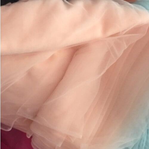 Soft pink nylon mesh net tulle light soft gauze tissue sheer fabric 65" 165cm wide 2yards/lot for wedding ball gown tutu veil