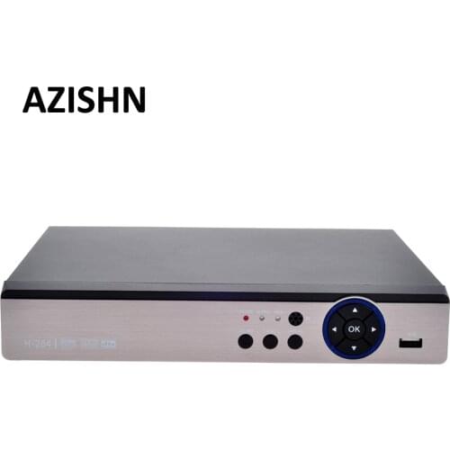 AZISHN FULL HD 5 IN 1 AHD/CVI/TVI/CVBS/NVR 4CH 4MP/Pure:16Ch 1080P Security Hybrid DVR VGA HDMI Video Recorder Onvif P2P AHD DVR