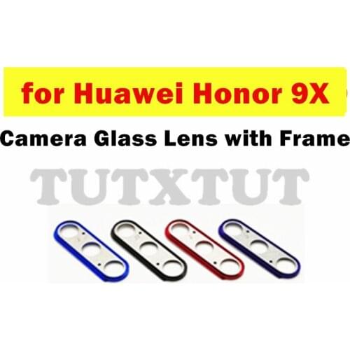 For Huawei Honor 9X Back Camera Glass Lens with Frame Main Rear Camera Lens with Frame for Huawei Honor9X Repair Spare Parts