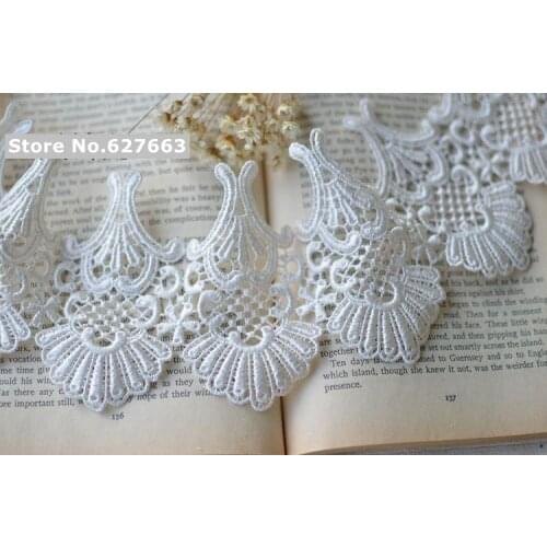 10yards/lot 9CM Width Water Soluble Lace Trim Sewing Floral Lace