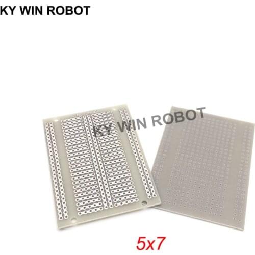 2pcs/lot DIY Prototype Paper PCB Universal Experiment Matrix Circuit Board Single Connected Hole Five Connected Holes 5x7CM