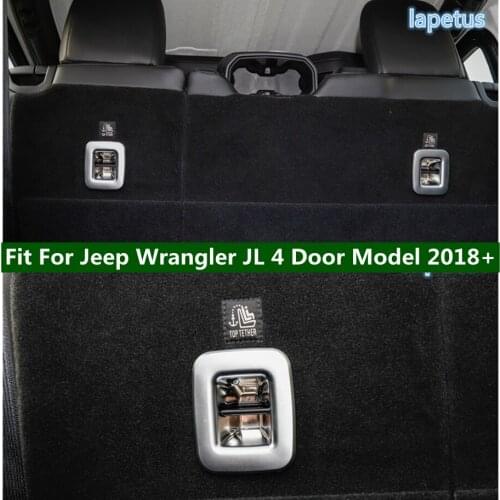 Lapetus Rear Trunk Tail Seat Back Headrest Hanger Holder Hook Decor Cover Kit 2PCS For Jeep Wrangler JL 4 Door Model 2018 - 2020