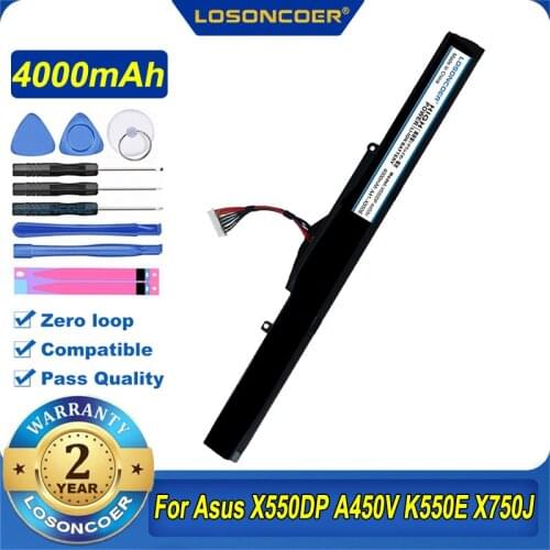 4000mAh Laptop Battery For Asus X550DP A450V K550E X750J A550D K751L X751L F450 P750LB X751MA F450C R752L X751MD F450E R752MA