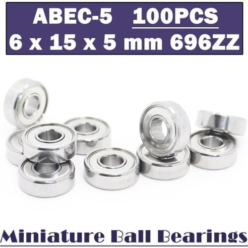 696ZZ ABEC-5 (100PCS) 6x15x5mm Miniature Ball Bearings 619/6ZZ EMQ Z3V3