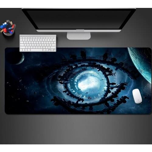 3d Abstract Dark Eye mousepad personality Creative Big Lock Edge High Quality Rubber Pad Game Accessories Keyboard Mouse Mat
