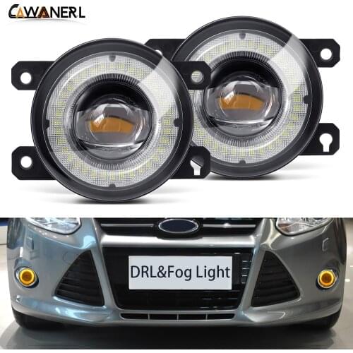 Car LED Fog Light Assembly Angel Eye Daytime Running Lamp 30W 12V For Dacia Duster Solenza Sandero Logan Mazda MPV Scion Lincoln