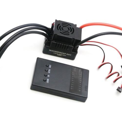 Rc 120A Brushless ESC Electric Speed Controller with 5.8V / 3A SBEC 2-4S Programe card for 1/8 1:8 RC Car