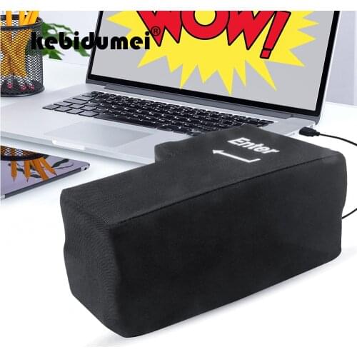 Kebidumei USB Hand Big Enter Return Key Decompression Soft Pillow Button Offices Vent Any Toys stress Relief Newest Creative