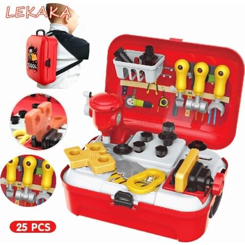 Kids Toolbox Kit Pretend Play Simulation Repair Tools Toys Plastic Game Learning Engineering Tool Toys Xmas Gifts For Boys Kids