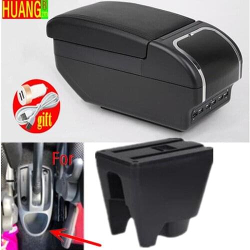 For Peugeot 107 Armrest Interior Parts special Retrofit parts Car Armrest Center Storage box USB LED Curved surface