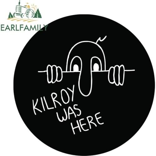 EARLFAMILY 13cm x 13cm Kilroy Was Here Graphics Car Sticker Wall Laptop Waterproof Decal Trunk Window Cartoon Car Accessories