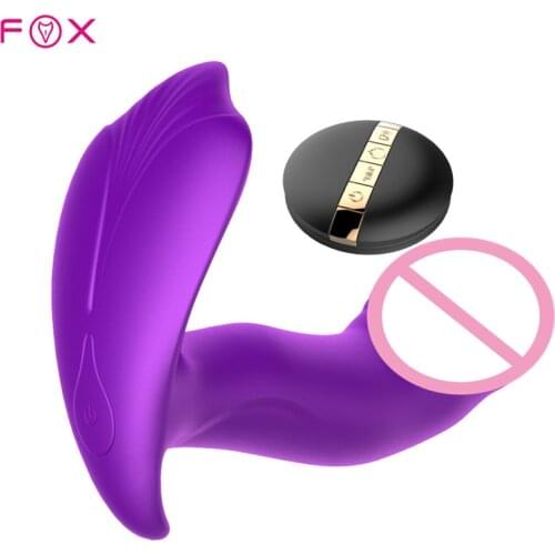 FOX remote control vibrators Heating Voice control dildos for women strapless vibrating panties vibrator sex toys for woman