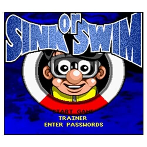 Sink or Swim USA Version 16 bit English Big 46 pins Grey Game Card For NTSC Game Player