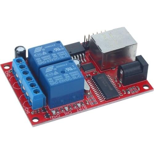 LAN Ethernet 2-way Relay Board Delay Switch TCP/UDP Controller Module WEB server