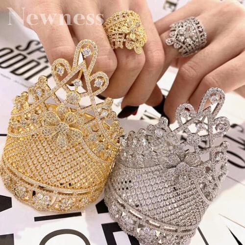 NEWNESS Rings With Crystals